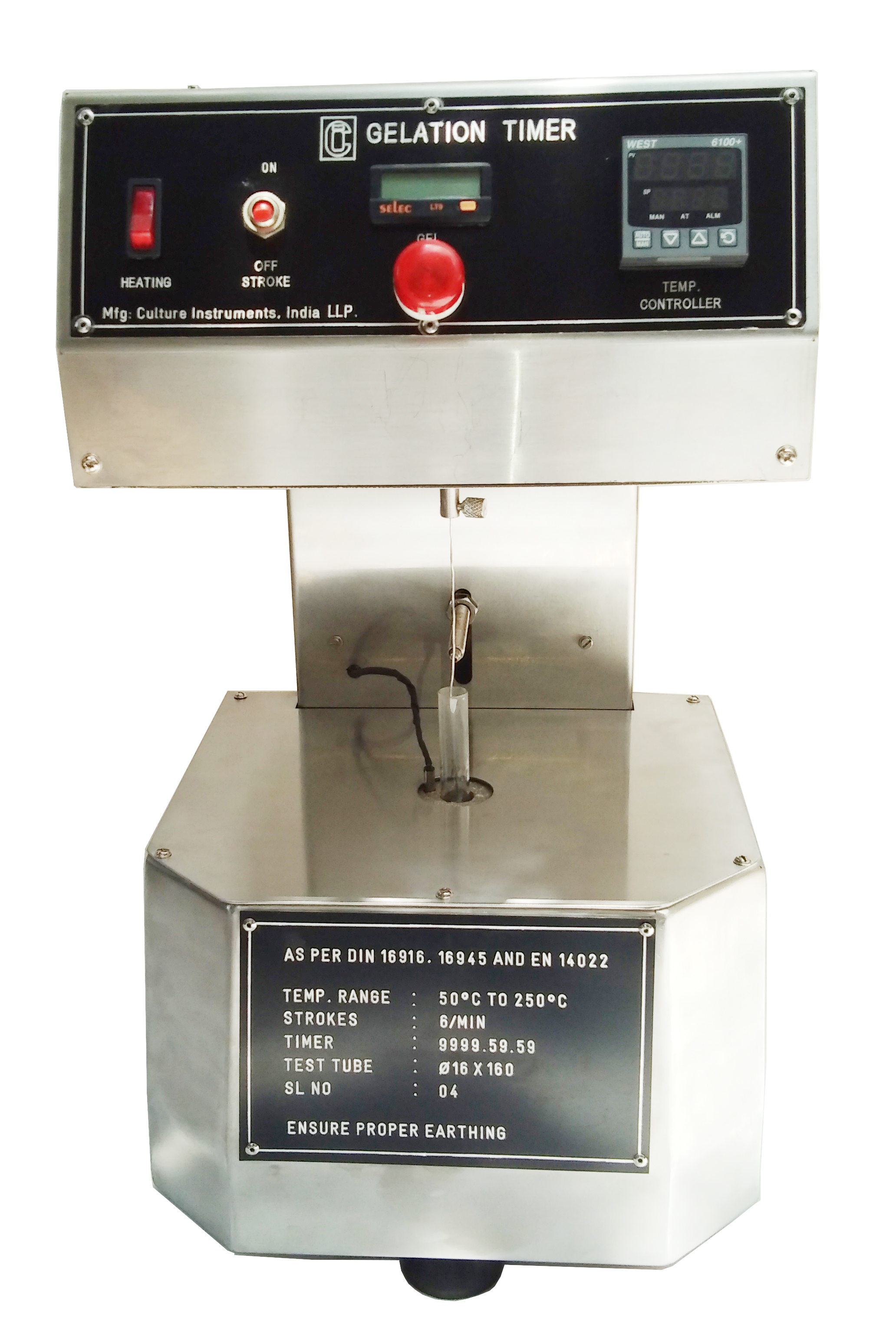 'CI' VERTICAL GELATION TIMER